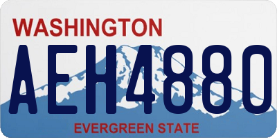 WA license plate AEH4880
