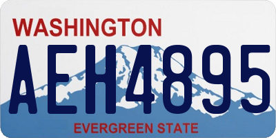 WA license plate AEH4895