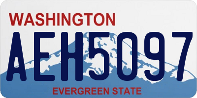 WA license plate AEH5097