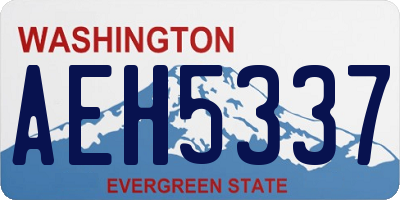 WA license plate AEH5337