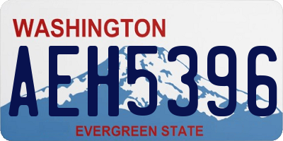 WA license plate AEH5396