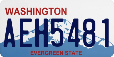 WA license plate AEH5481