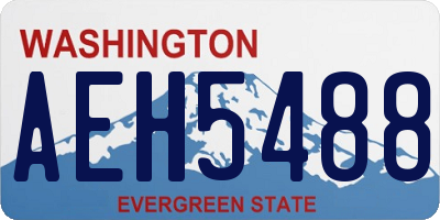 WA license plate AEH5488
