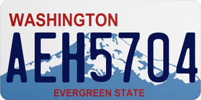 WA license plate AEH5704