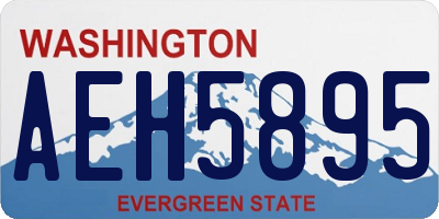 WA license plate AEH5895
