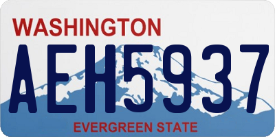 WA license plate AEH5937