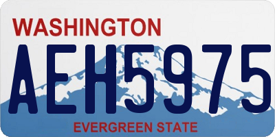 WA license plate AEH5975