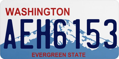 WA license plate AEH6153