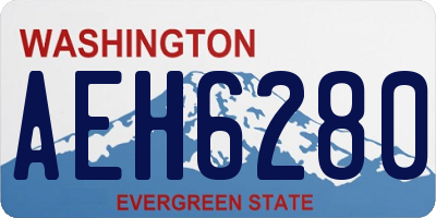 WA license plate AEH6280