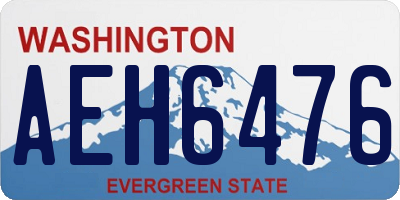 WA license plate AEH6476