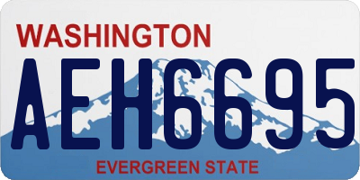 WA license plate AEH6695