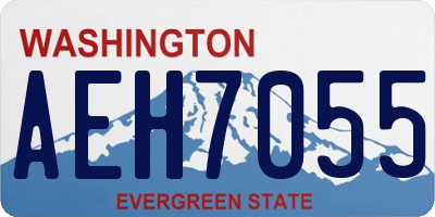 WA license plate AEH7055