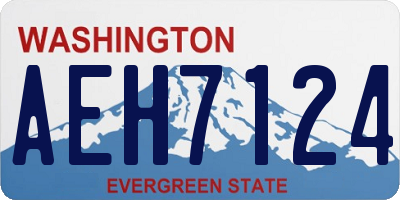 WA license plate AEH7124