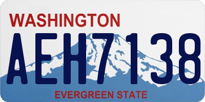 WA license plate AEH7138