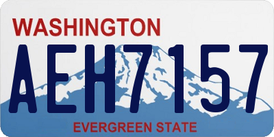 WA license plate AEH7157