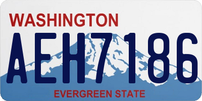 WA license plate AEH7186