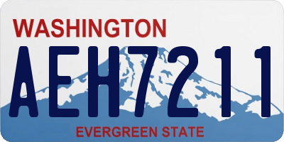 WA license plate AEH7211