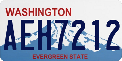 WA license plate AEH7212