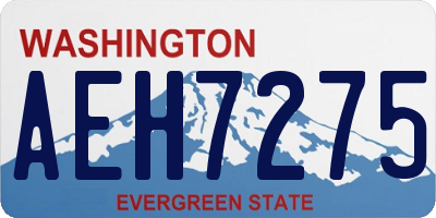 WA license plate AEH7275