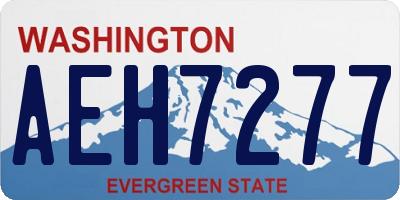 WA license plate AEH7277