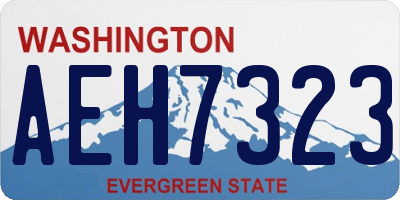 WA license plate AEH7323