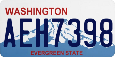WA license plate AEH7398