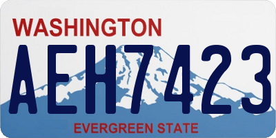 WA license plate AEH7423