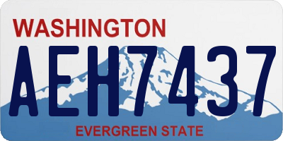 WA license plate AEH7437