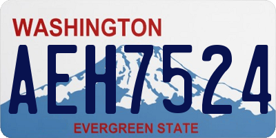 WA license plate AEH7524