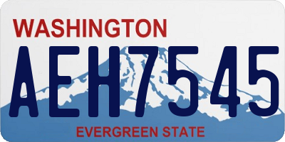 WA license plate AEH7545