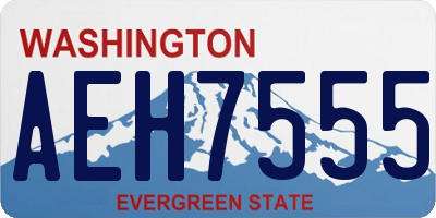 WA license plate AEH7555
