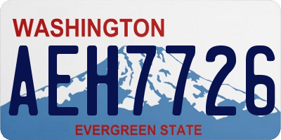 WA license plate AEH7726