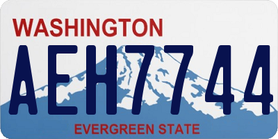 WA license plate AEH7744