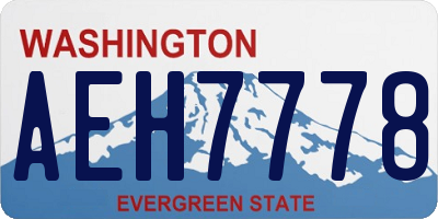 WA license plate AEH7778
