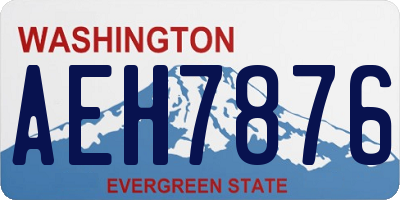 WA license plate AEH7876
