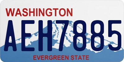 WA license plate AEH7885