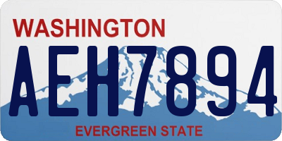 WA license plate AEH7894