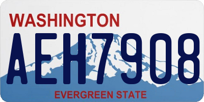 WA license plate AEH7908