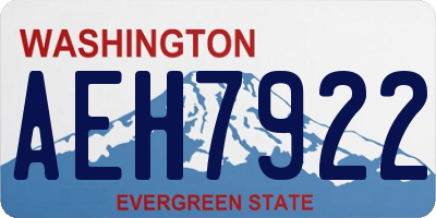 WA license plate AEH7922