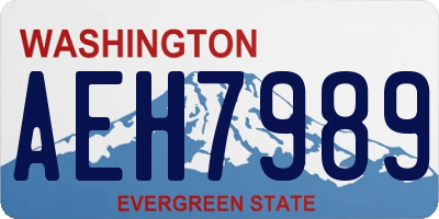 WA license plate AEH7989