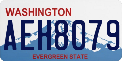 WA license plate AEH8079