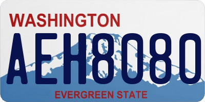 WA license plate AEH8080