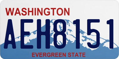 WA license plate AEH8151