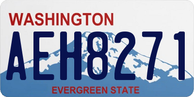WA license plate AEH8271