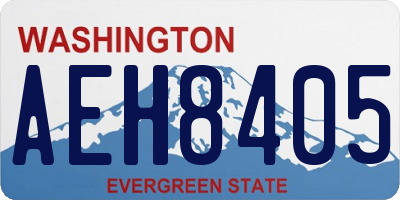 WA license plate AEH8405