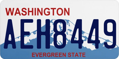 WA license plate AEH8449