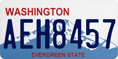 WA license plate AEH8457