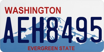 WA license plate AEH8495