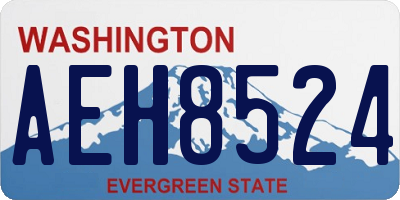 WA license plate AEH8524