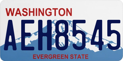 WA license plate AEH8545